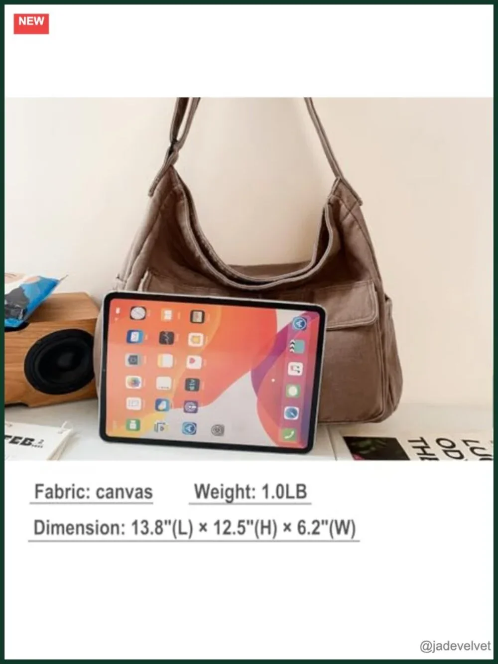 Canvas Messenger Bag Large Crossbody Tote Shoulder Bag with Adjustable Strap